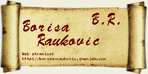 Boriša Rauković vizit kartica